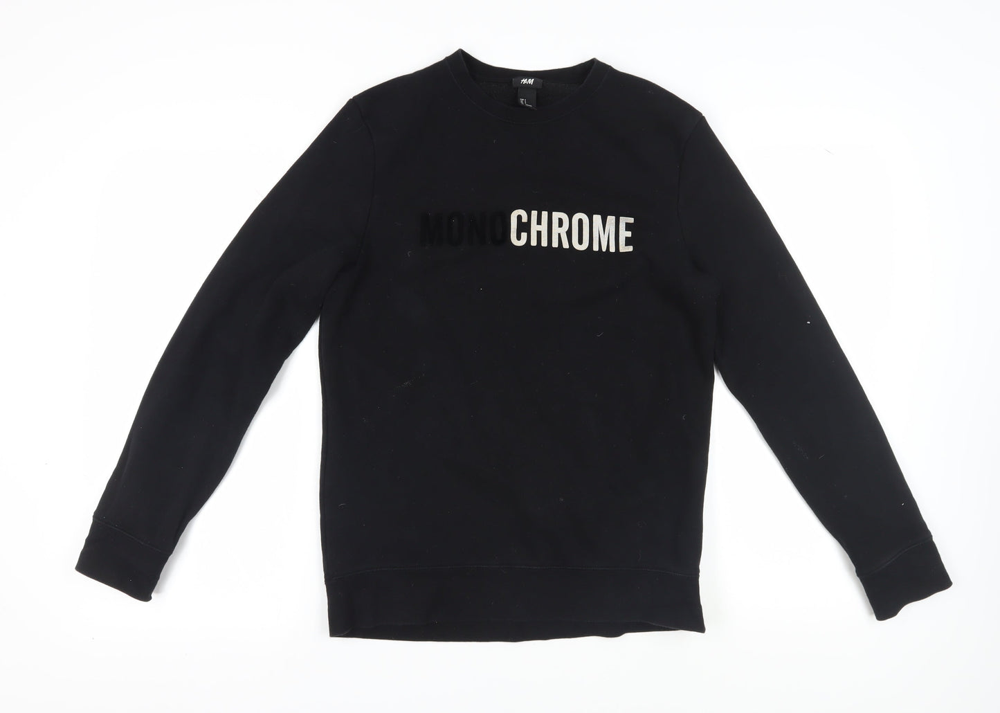 Unisex Adults UK Size S H&M Black Pullover Sweatshirt
