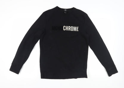Unisex Adults UK Size S H&M Black Pullover Sweatshirt