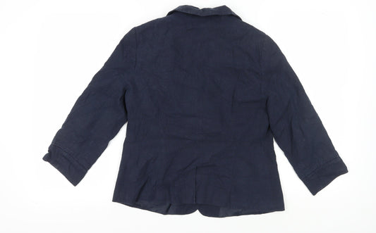 BHS Women's Blue Blazer, Size 14, Regular Fit, Lined