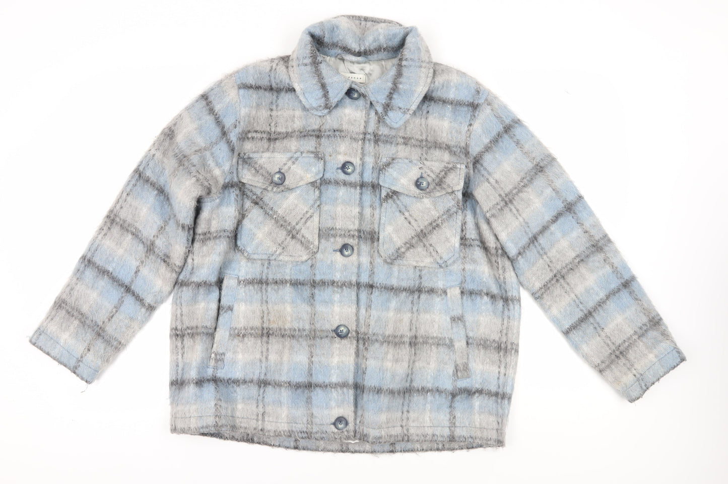 Womens UK Size M Topshop Blue Basic Jacket