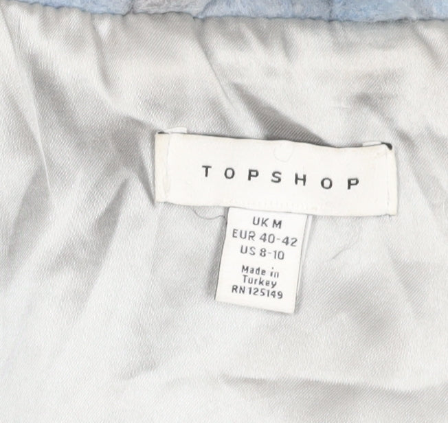 Womens UK Size M Topshop Blue Basic Jacket