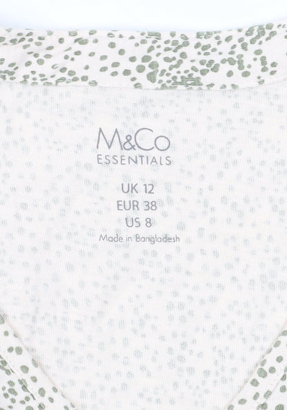 M&Co Women's Beige Floral Blouse Size 12