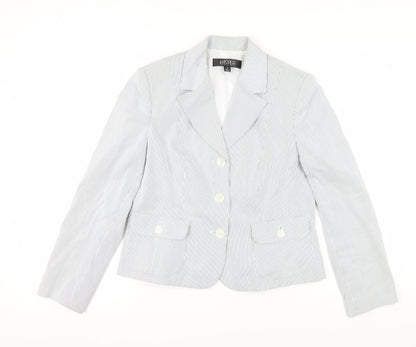 Kasper Women's Blue Pinstripe Suit Jacket Size 14