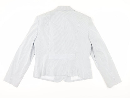 Kasper Women's Blue Pinstripe Suit Jacket Size 14