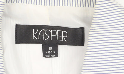 Kasper Women's Blue Pinstripe Suit Jacket Size 14