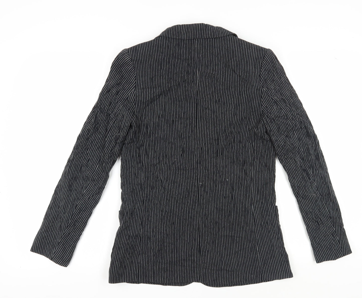 H&M Women's Black Pinstripe Blazer Size 8