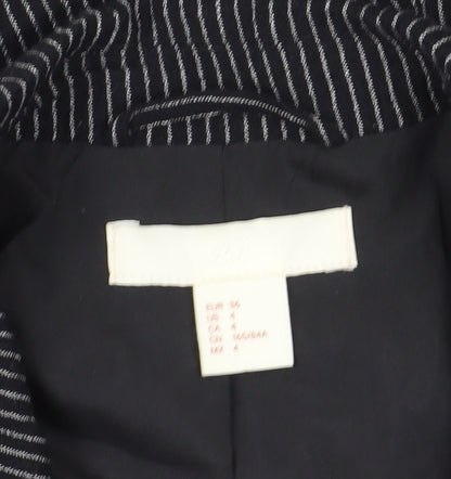 H&M Women's Black Pinstripe Blazer Size 8