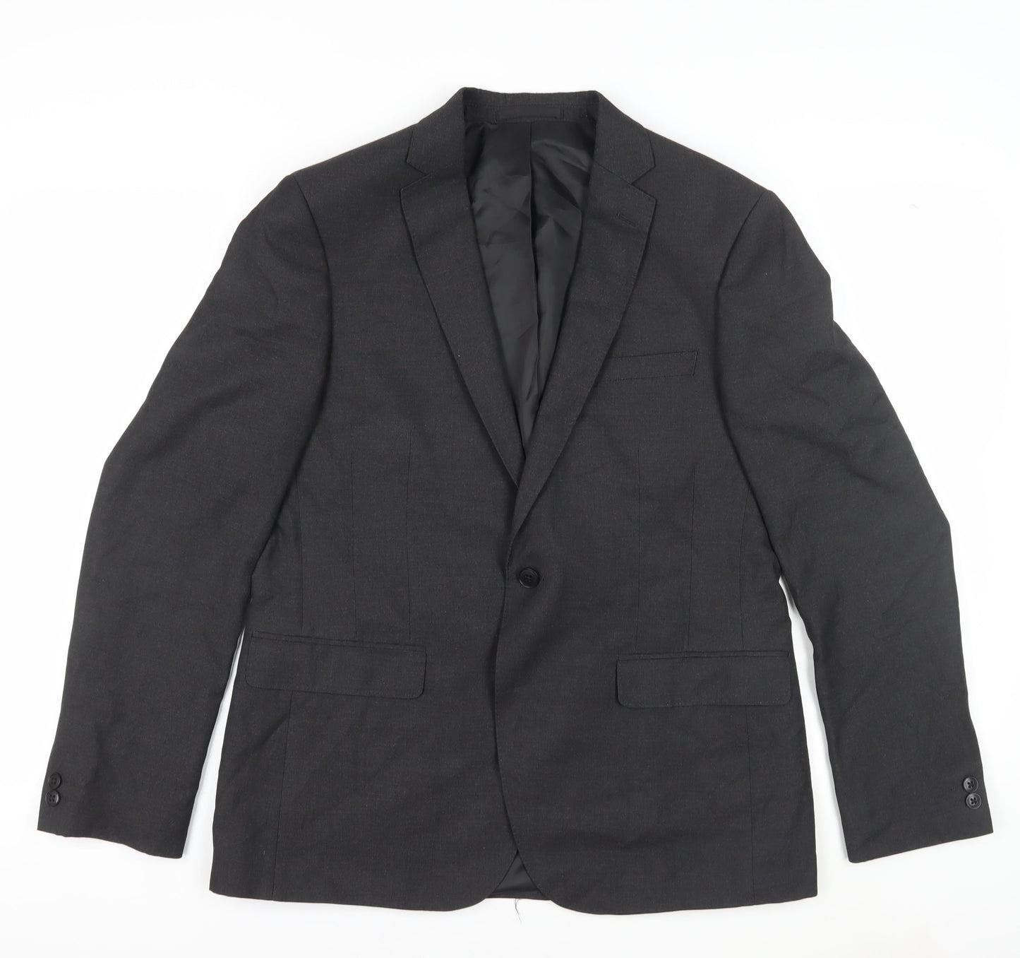 Mens UK Size 42 Moss London Regular Black Suit Jacket