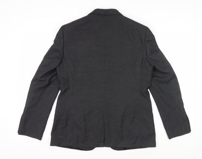 Mens UK Size 42 Moss London Regular Black Suit Jacket