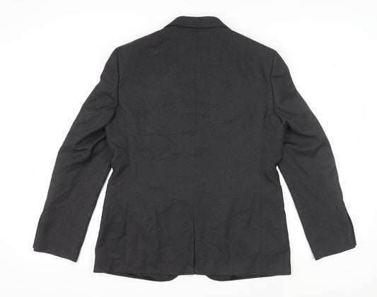 Mens UK Size 42 Moss London Regular Black Suit Jacket