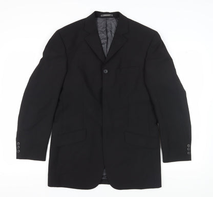 Mens UK Size 36 River Island Regular Black Suit Jacket