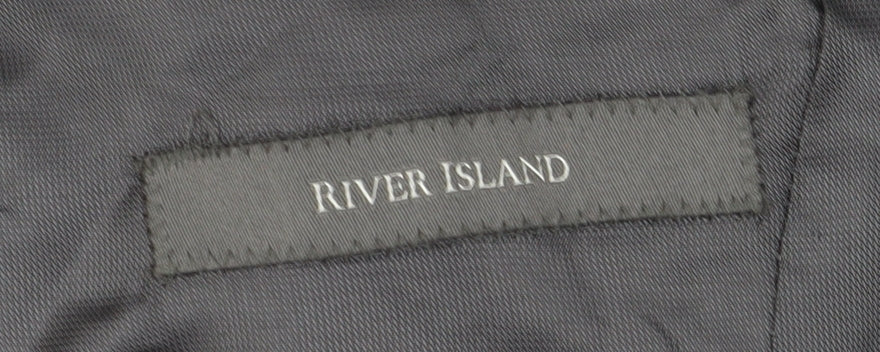Mens UK Size 36 River Island Regular Black Suit Jacket