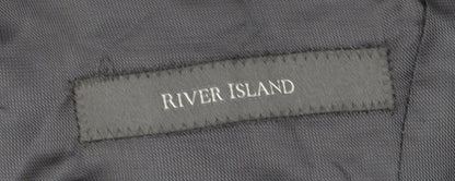 Mens UK Size 36 River Island Regular Black Suit Jacket