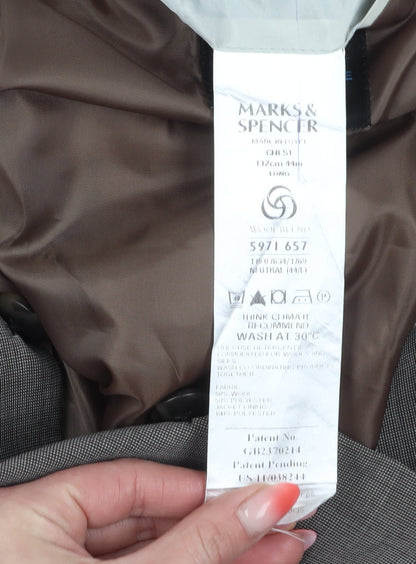 Mens UK Size 44 Marks and Spencer Regular Brown Suit Jacket