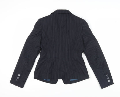 Next Women's Black Pinstripe Suit Jacket, Size 10