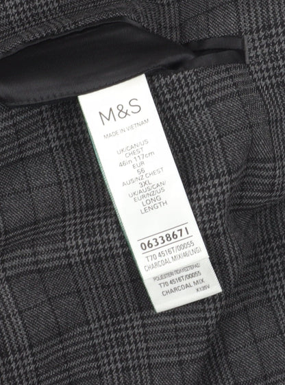 Mens UK Size 46 Marks and Spencer Regular Grey Suit Jacket