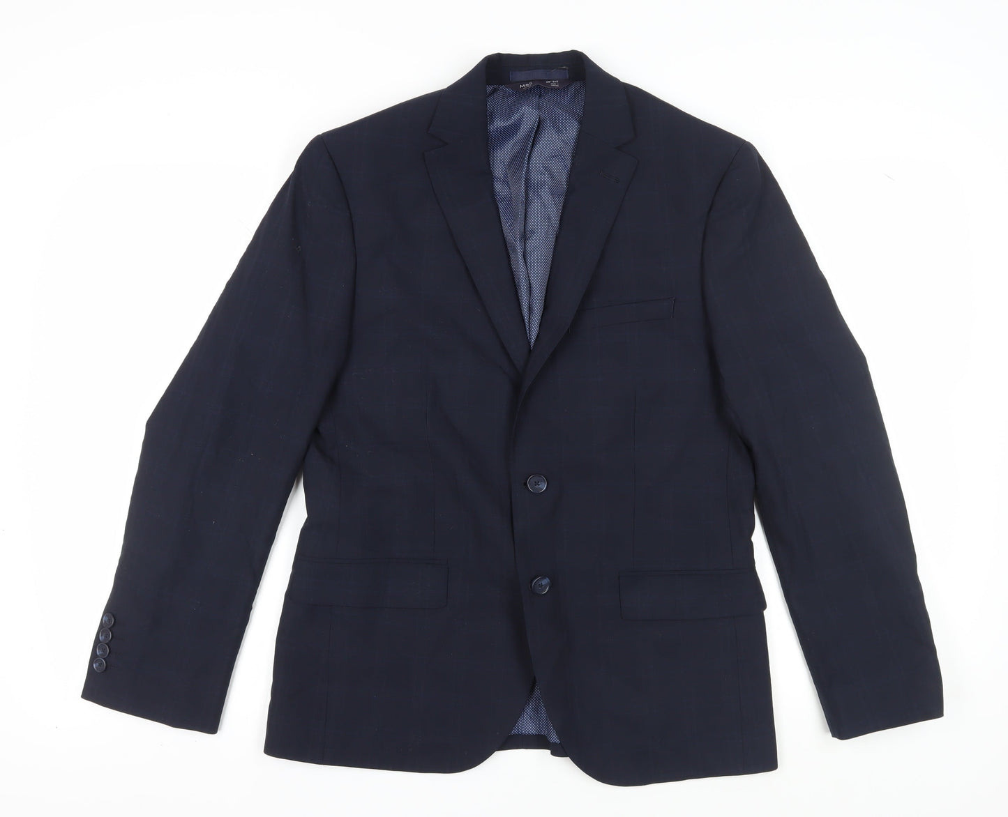 Mens UK Size 38 Marks and Spencer Regular Blue Suit Jacket