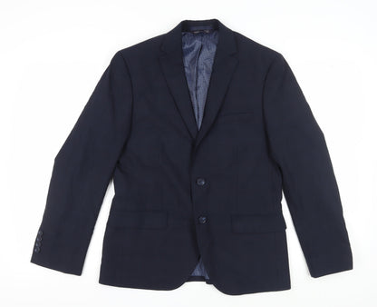 Mens UK Size 38 Marks and Spencer Regular Blue Suit Jacket
