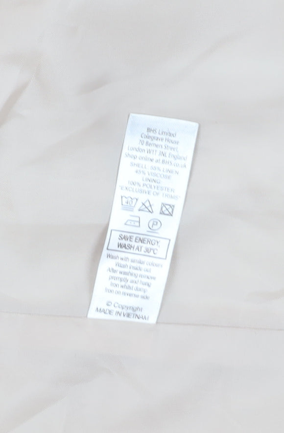 BHS Women's Beige 3/4 Sleeve Blazer Size 14