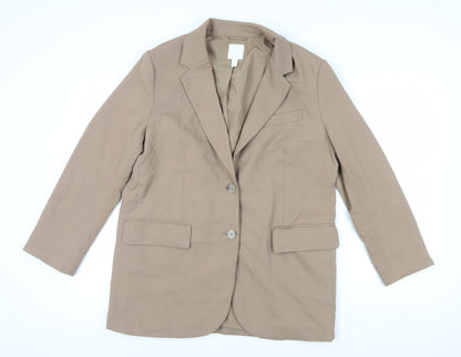 H&M Unisex Brown Blazer Size 14 Regular Fit
