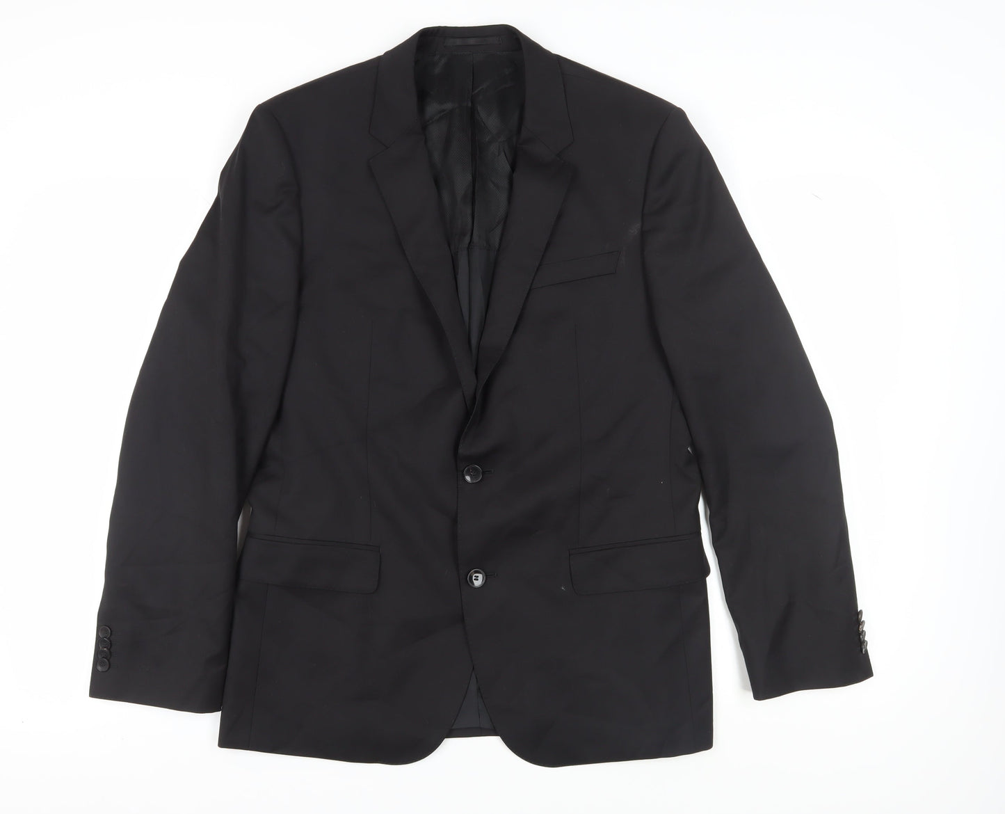 Mens UK Size 40 HUGO BOSS Regular Black Suit Jacket