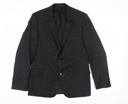 Mens UK Size 40 HUGO BOSS Regular Black Suit Jacket