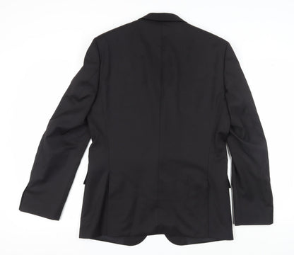 Mens UK Size 40 HUGO BOSS Regular Black Suit Jacket