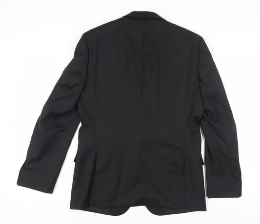 Mens UK Size 40 HUGO BOSS Regular Black Suit Jacket