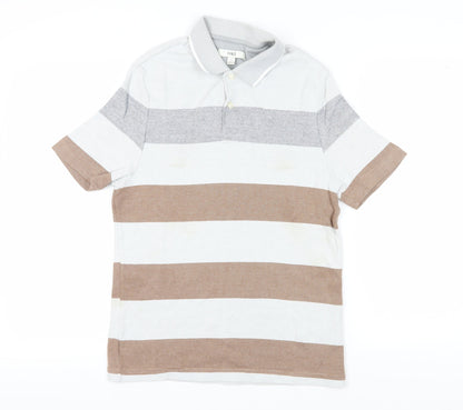 Marks and Spencer Men’s Striped Polo Shirt - S