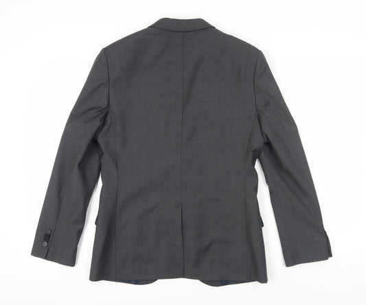 Mens UK Size 38 River Island Regular Grey Suit Jacket