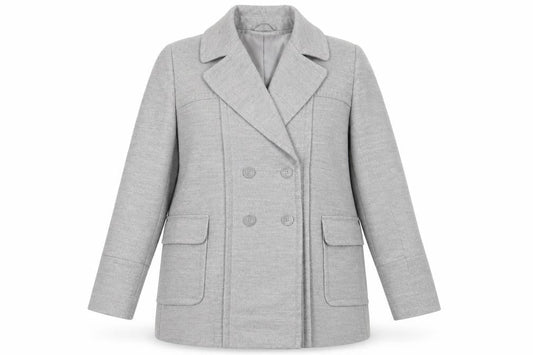 Womens UK Size 16 Dorothy Perkins Grey Pea Coat
