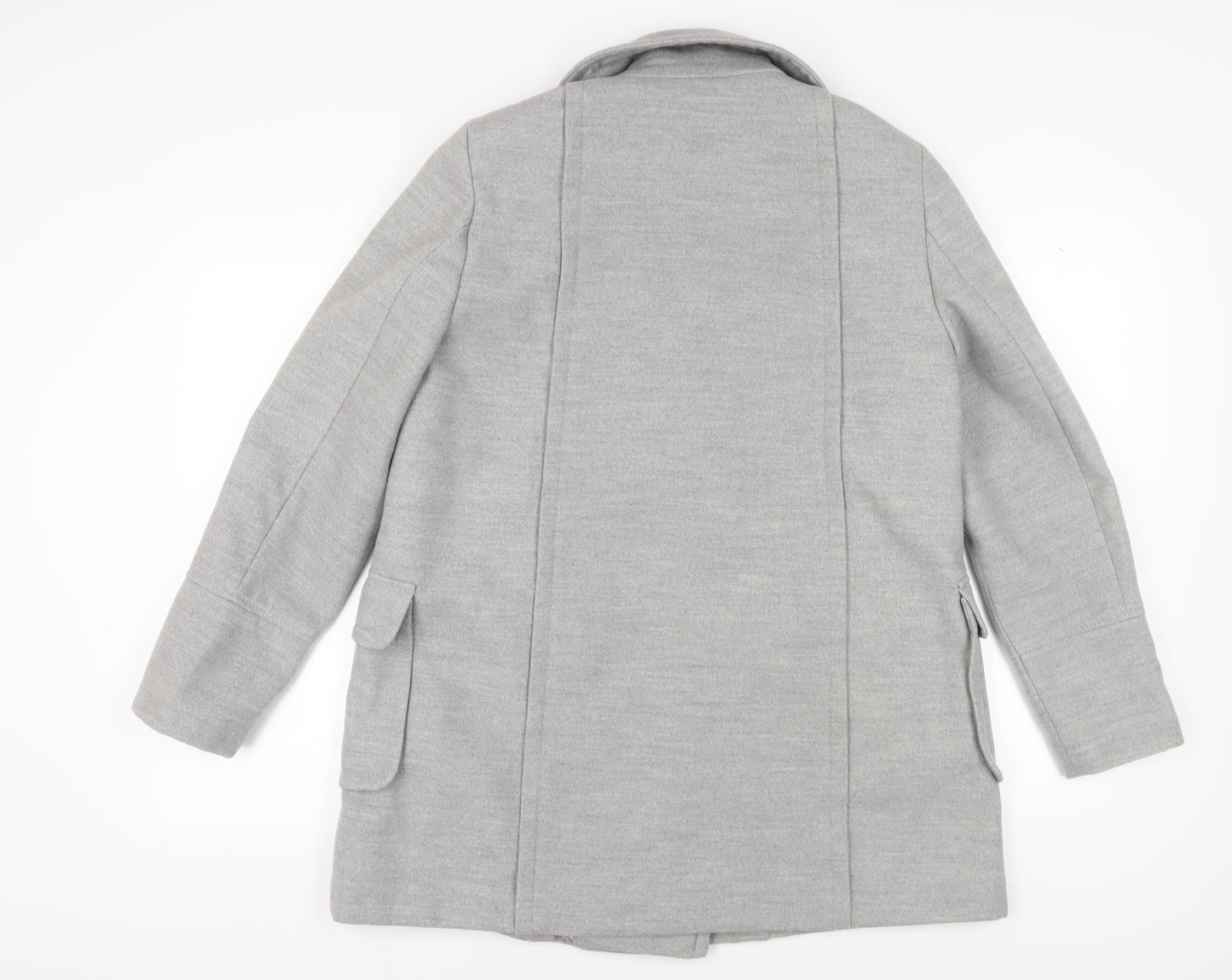Womens UK Size 16 Dorothy Perkins Grey Pea Coat
