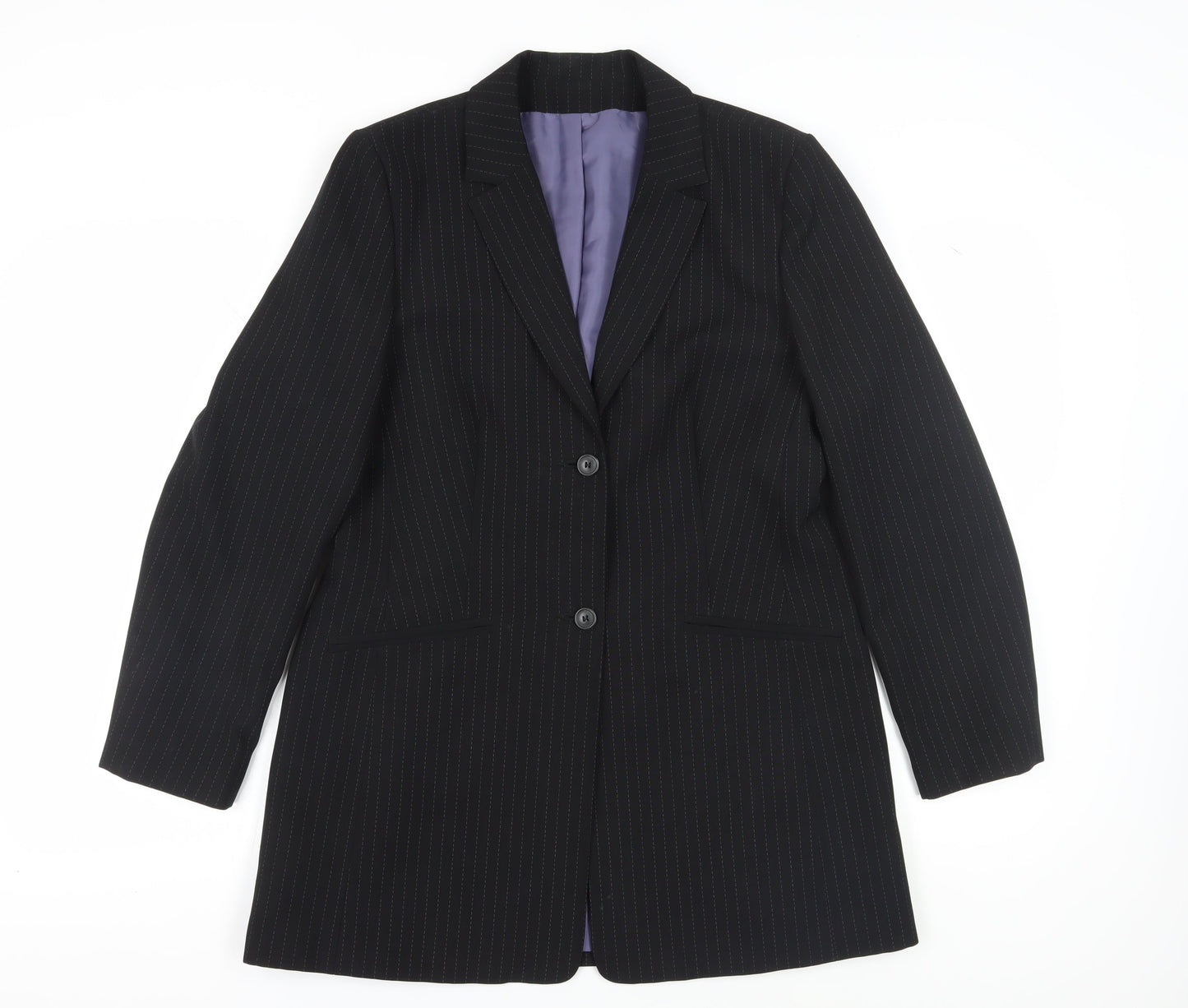 Dorothy Perkins Women's Black Pinstripe Suit Jacket 16