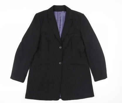 Dorothy Perkins Women's Black Pinstripe Suit Jacket 16