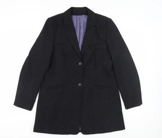 Dorothy Perkins Women's Black Pinstripe Suit Jacket 16