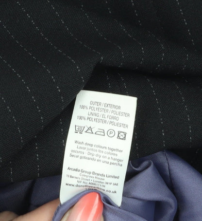 Dorothy Perkins Women's Black Pinstripe Suit Jacket 16