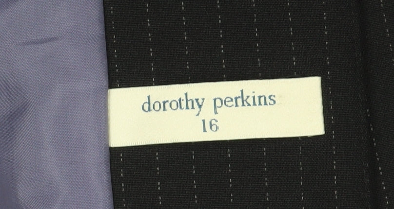 Dorothy Perkins Women's Black Pinstripe Suit Jacket 16