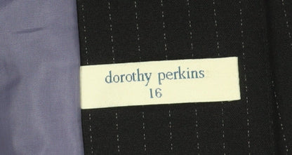 Dorothy Perkins Women's Black Pinstripe Suit Jacket 16