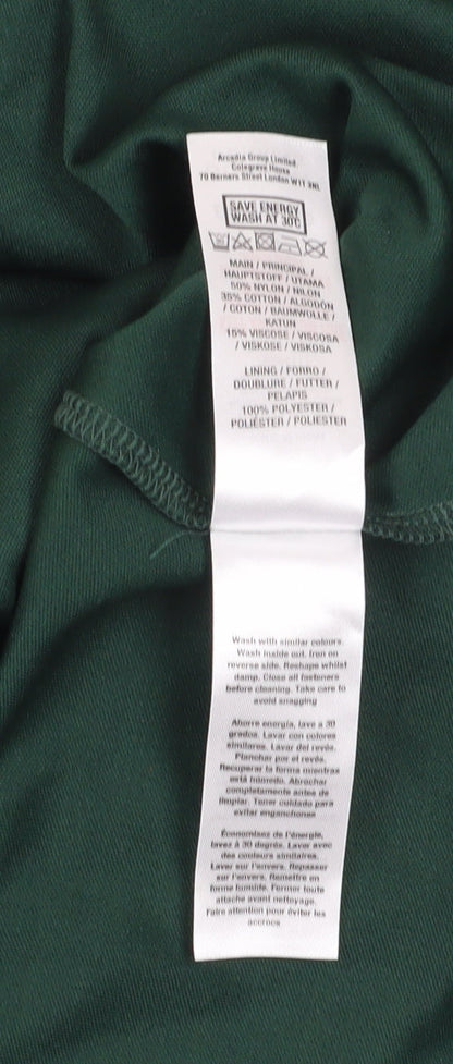 Dorothy Perkins Green A-Line Dress Size 12 Women