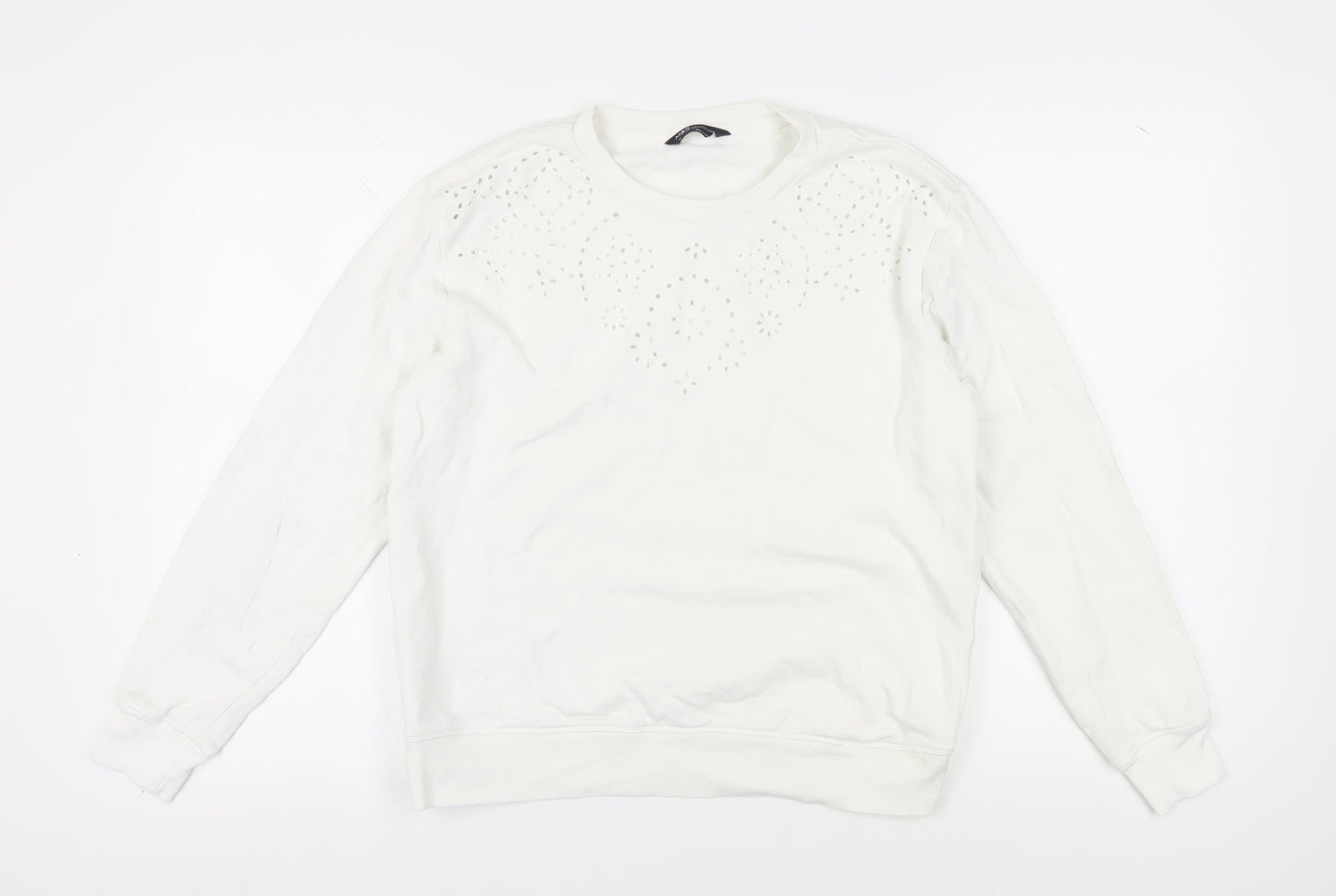 Womens UK Size 12 Marks and Spencer Ivory Pullover Sweatshirt