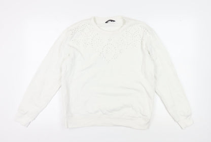 Womens UK Size 12 Marks and Spencer Ivory Pullover Sweatshirt