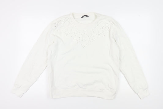 Womens UK Size 12 Marks and Spencer Ivory Pullover Sweatshirt