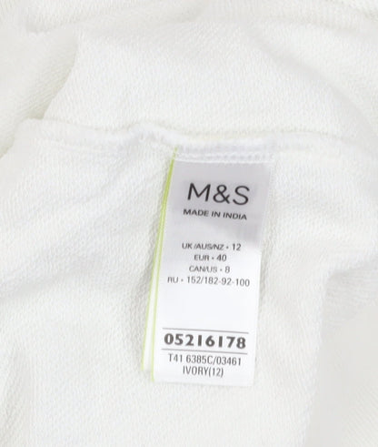 Womens UK Size 12 Marks and Spencer Ivory Pullover Sweatshirt