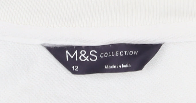 Womens UK Size 12 Marks and Spencer Ivory Pullover Sweatshirt