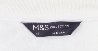 Womens UK Size 12 Marks and Spencer Ivory Pullover Sweatshirt