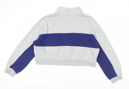 H&M Divided Women's Grey/Blue Chicago Sweatshirt Large