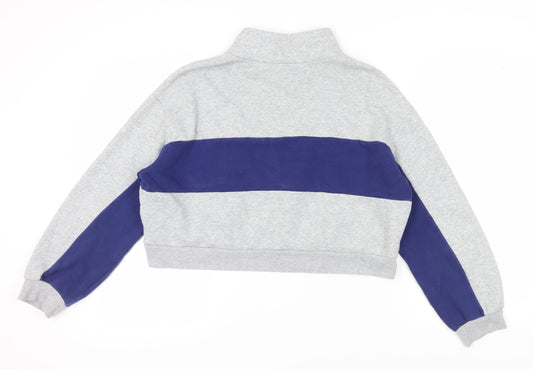 H&M Divided Women's Grey/Blue Chicago Sweatshirt Large