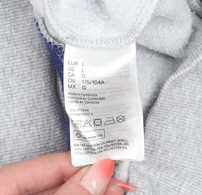 H&M Divided Women's Grey/Blue Chicago Sweatshirt Large