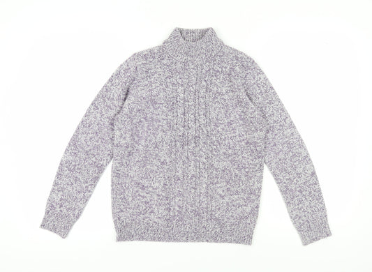 Damart Women's Multicoloured Roll Neck Jumper Size 10/12