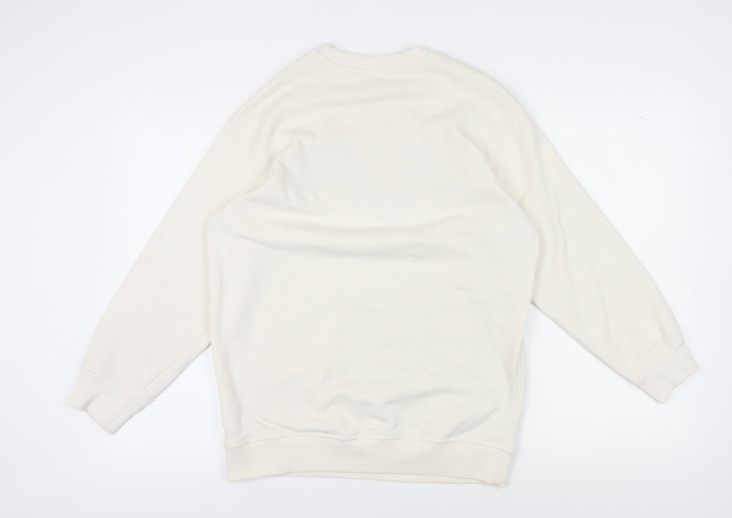 H&M Unisex Ivory Pullover Sweatshirt S Casual